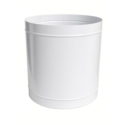 Veza 315 mm spojnica – bela metalna spojnica za ventilacione cevi φ315, pogled pod uglom